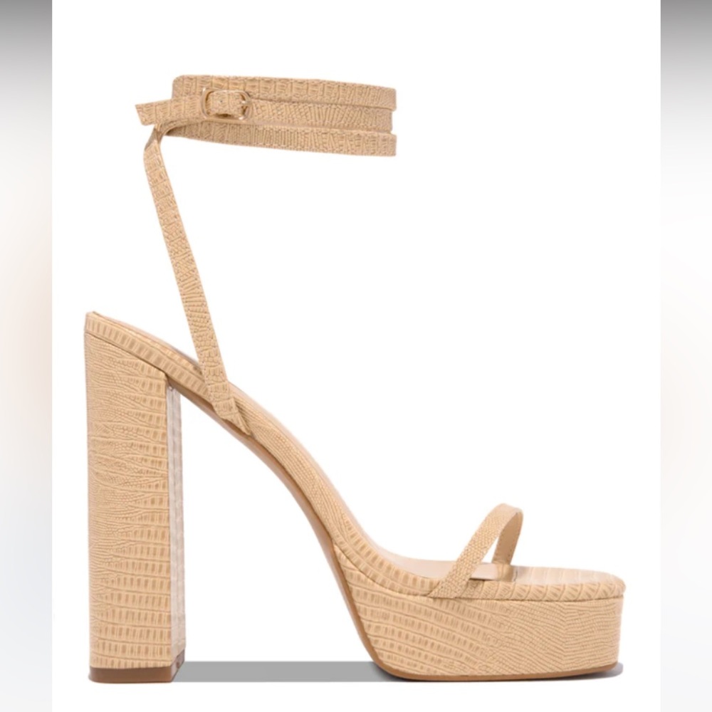 Block high heel platforms worn 2 times like new